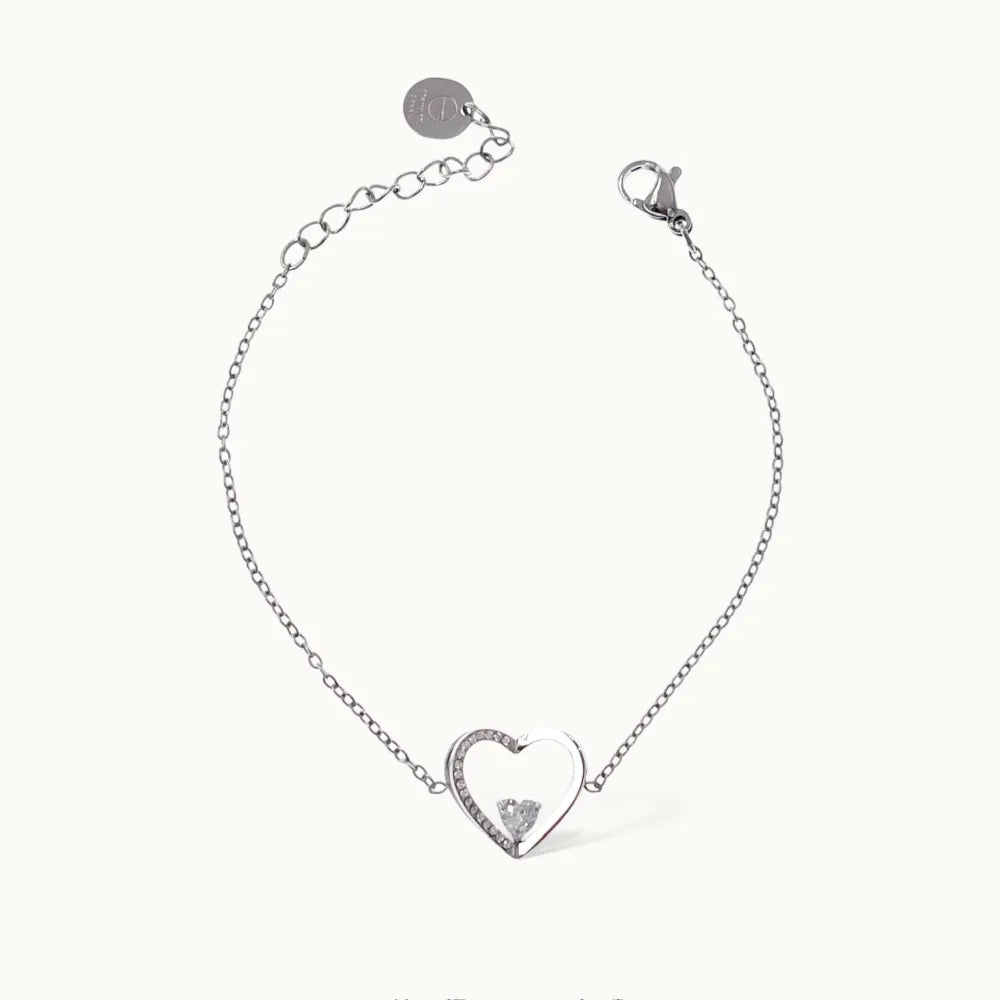 BAC-103-AA4195B Cuore-Bracciale in Acciaio