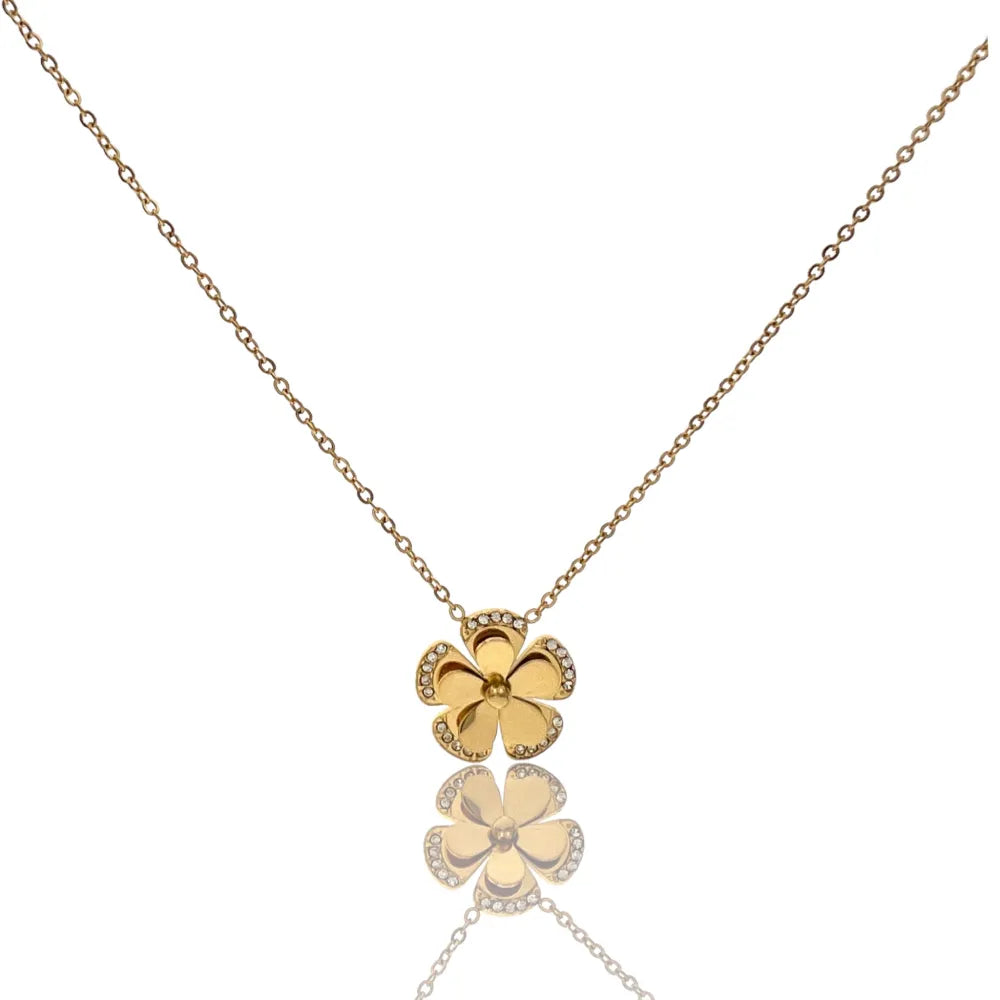 CAC-103-AA4143N Fiore -Collana Girocollo in Acciaio