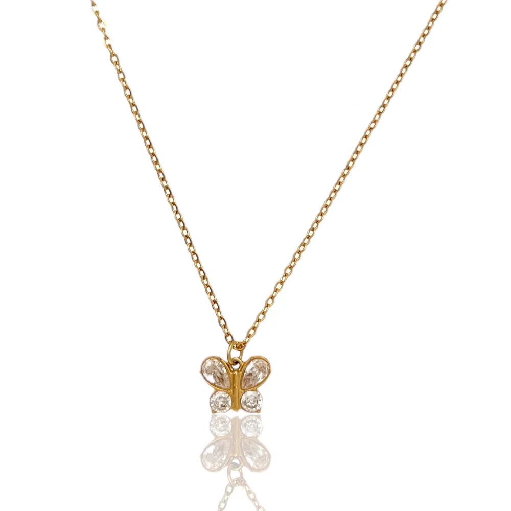 CPA-103-AA2878-2897N Soggetti Mix con Zirconia-24pz Collane Corte in Acciaio