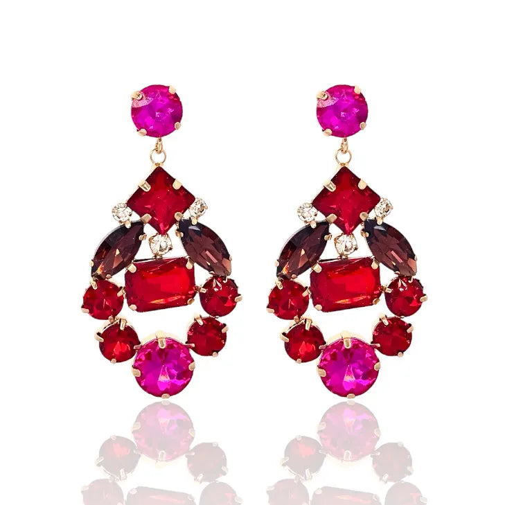 OMM-520-L36 Fantasia-Orecchini Moda Vetro
