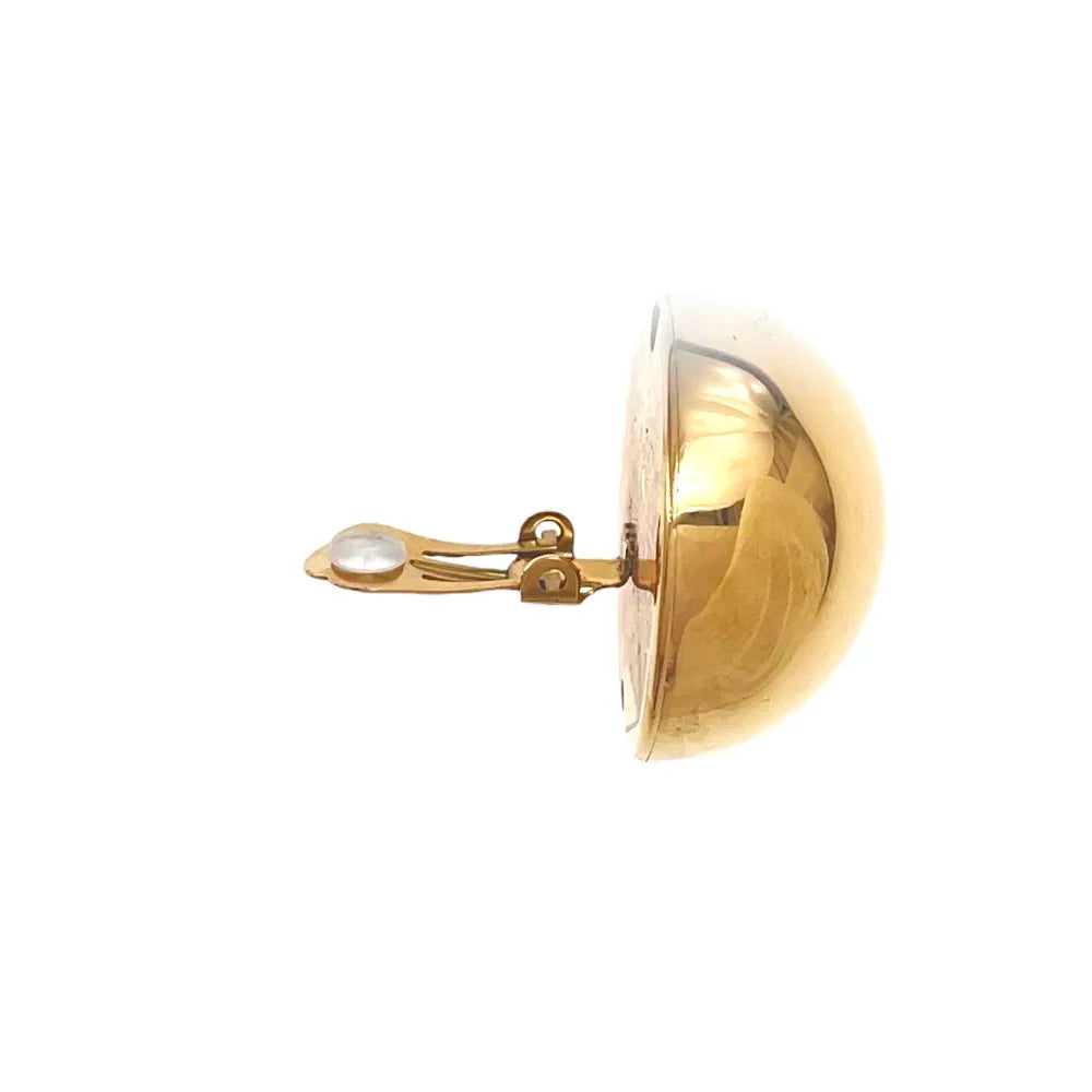 OAK-103-AA4131 /30mm Bottone Vuoto 30mm-Orecchini a Clip in Acciaio
