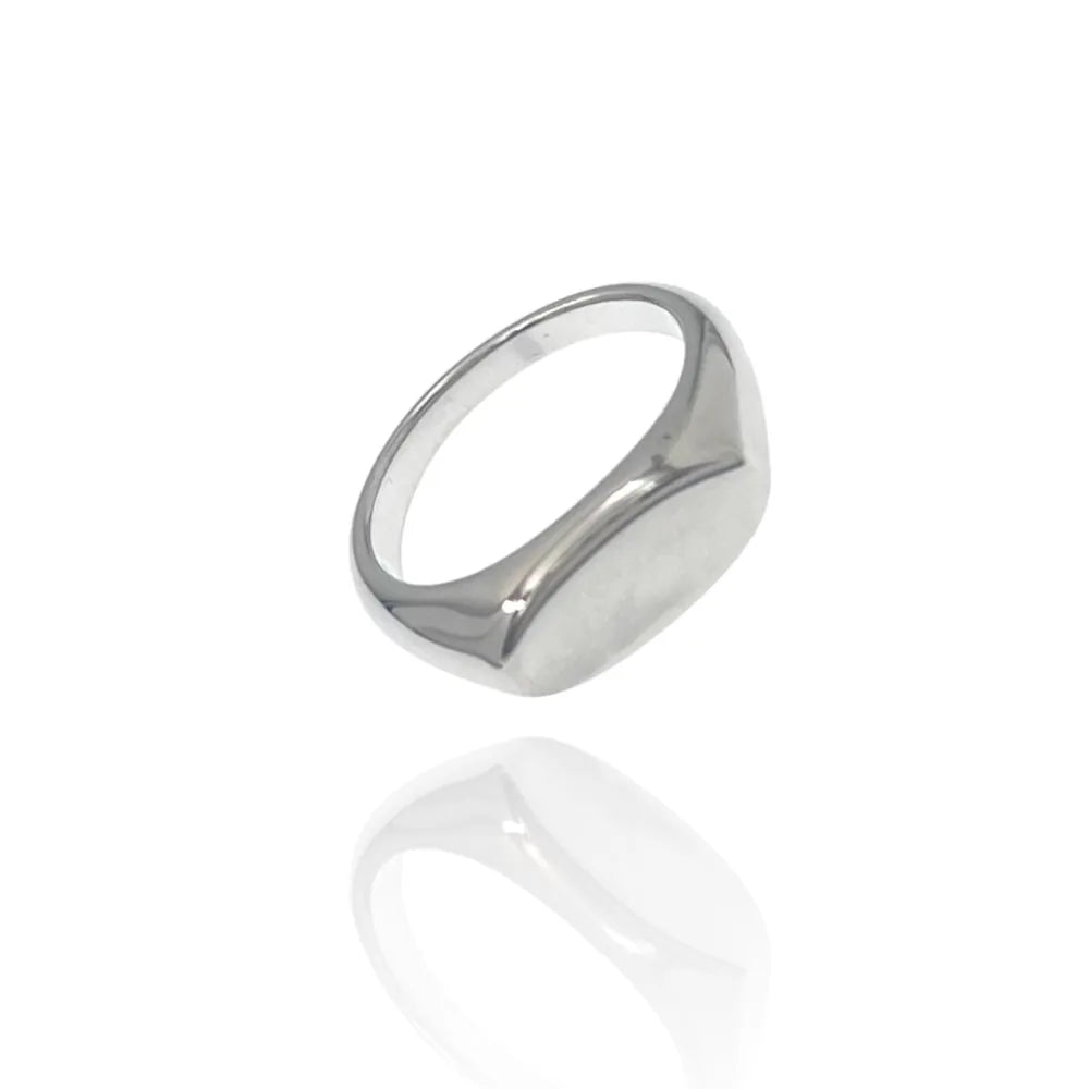 AAM-103-AA3523R Semplice-Anello in Acciaio con Misura