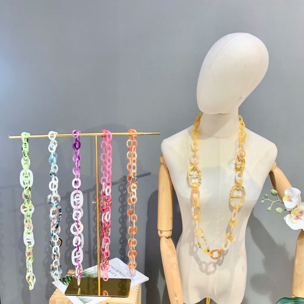 CML-YXL4794 Catena-Collana Lunga Moda in Resina