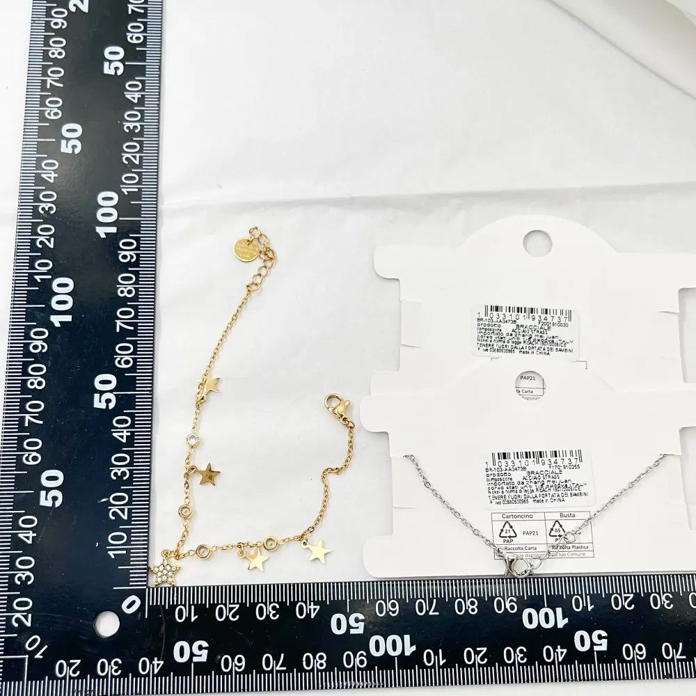 BAC-103-AA3473B Stella-Bracciale in Acciaio con Chiusura