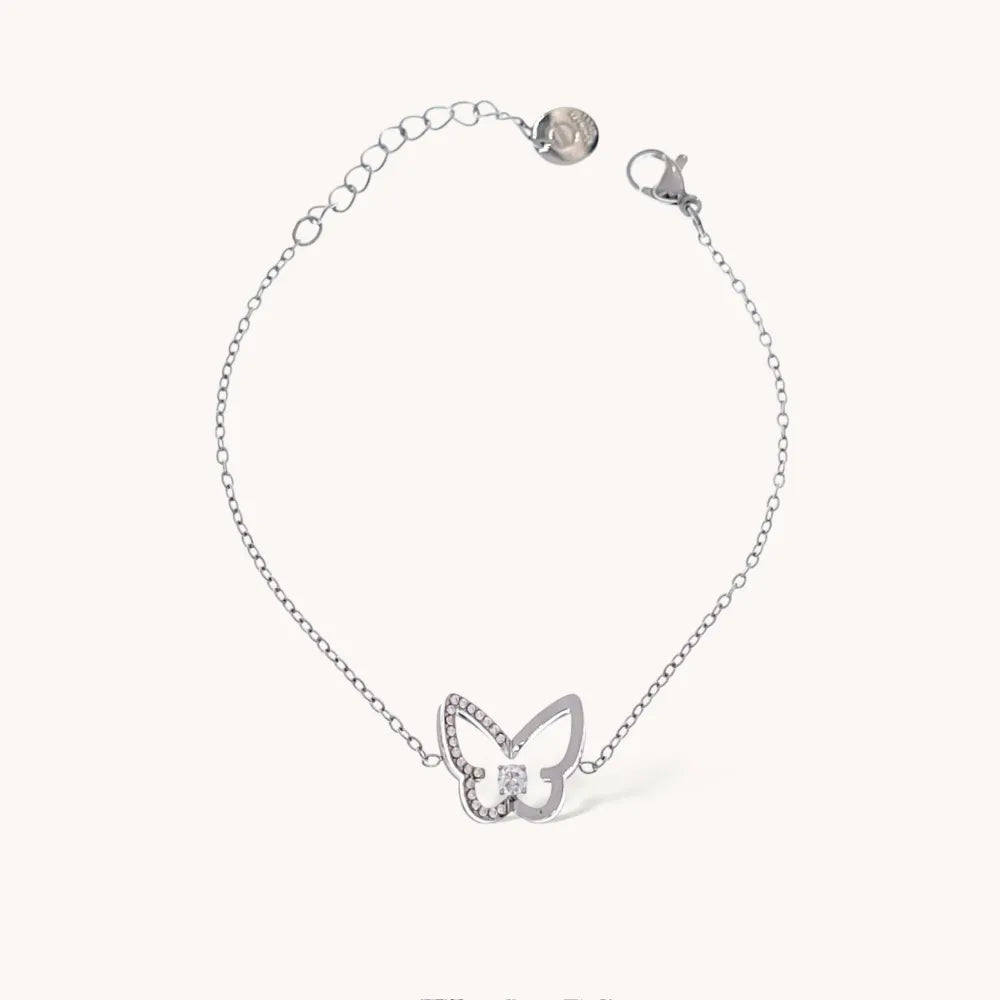 BAC-103-AA4104B Farfalla-Bracciale in Acciaio