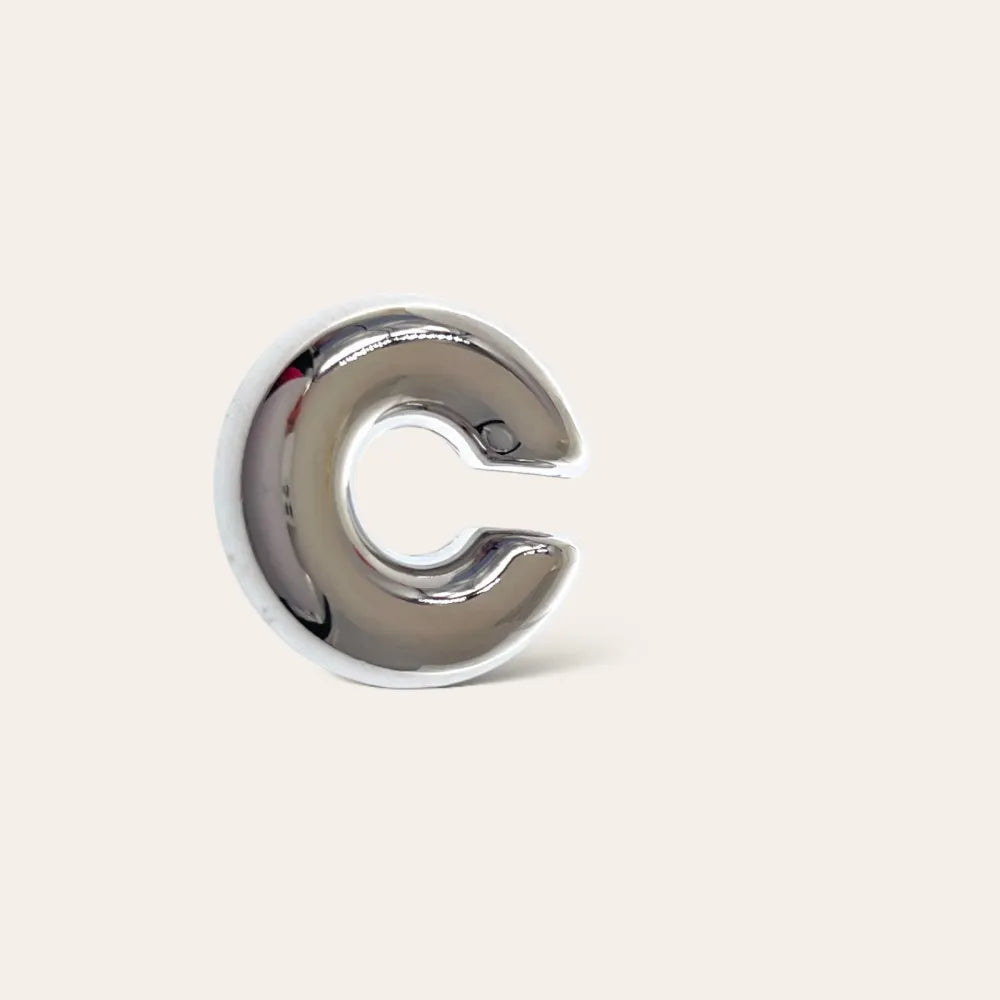 EAK-103-AA4715E L Cerchio Bombato Grande 10x30mm-Earcuff in Acciaio