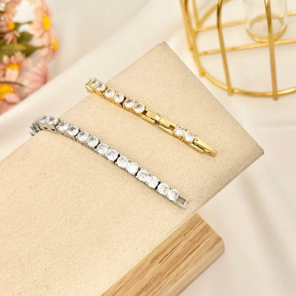 BMZ-103-AA2648B 4mm Tennis 4mm-Bracciale con Cubic Zirconia