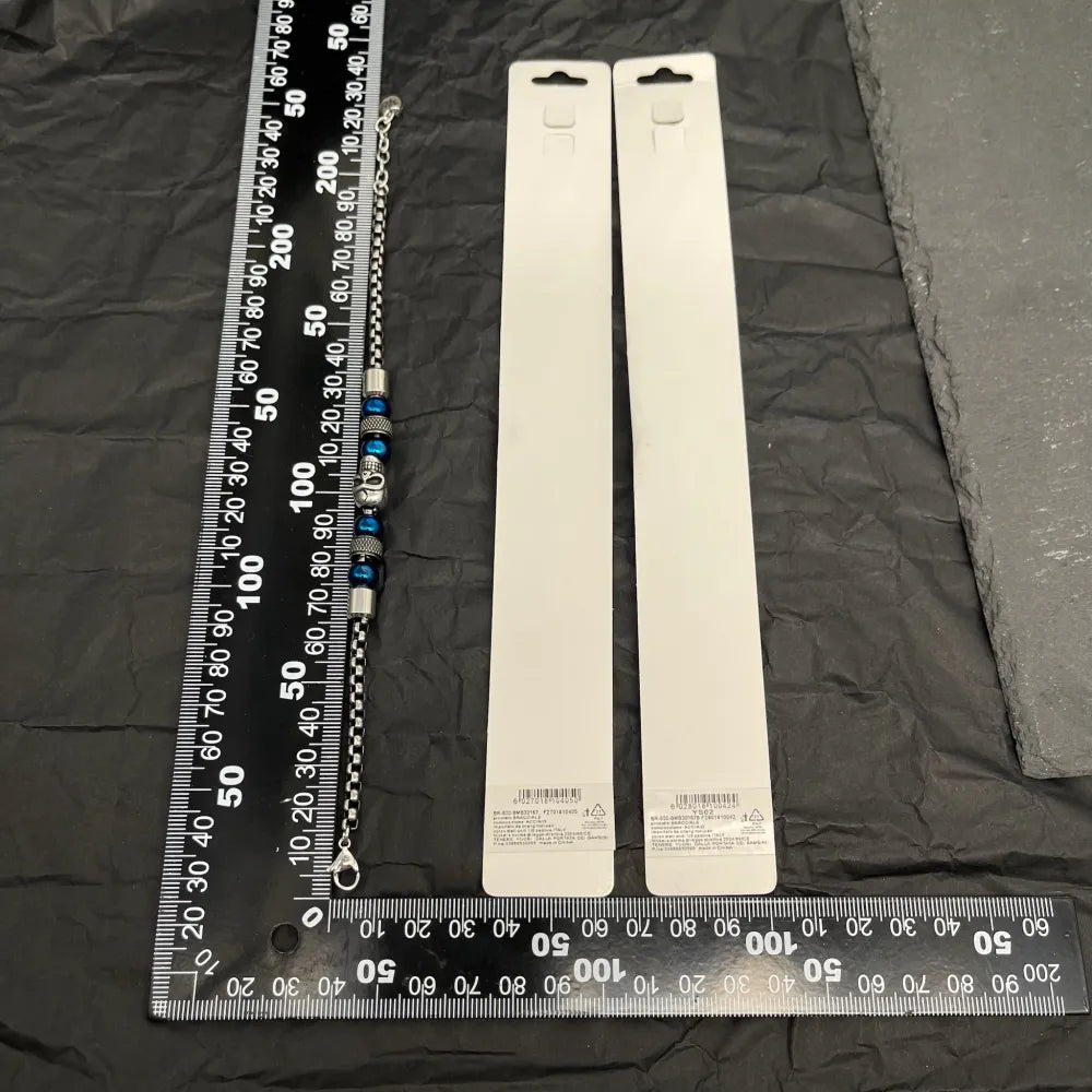 BAU-500-BMS30167 Teschio-Bracciale in Acciaio da Uomo
