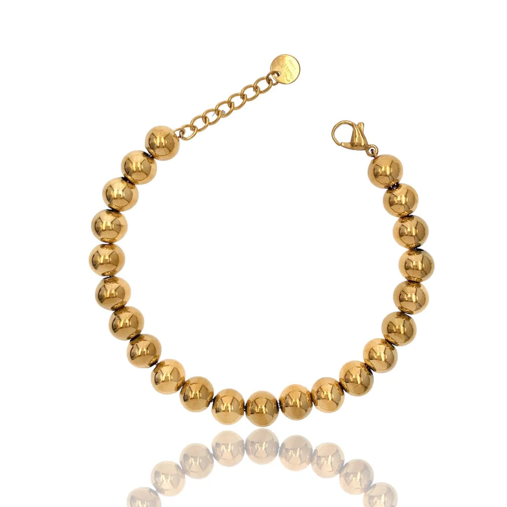 BAC-103-AA3992B 8mm Ball Pallina Vuota-Bracciale in Acciaio