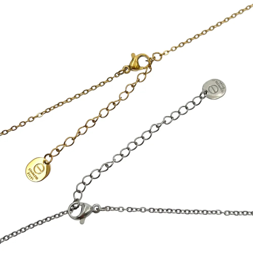 CAC-103-AA4428N Sole-Collana Corta in Acciaio