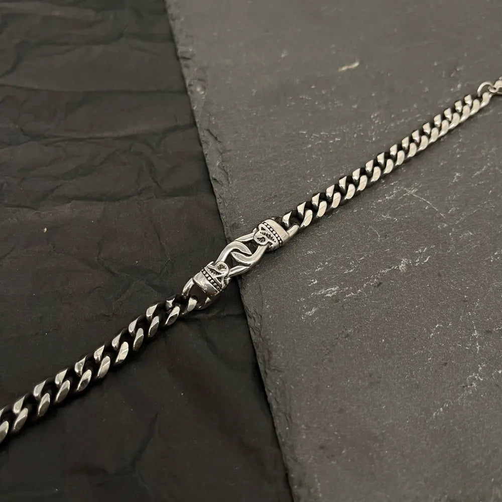 BAU-500-BMB10097 Catena-Bracciale in Acciaio da Uomo