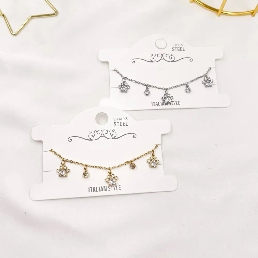 BAC-103-AA2770B zampa punto luce-Bracciale in Acciaio