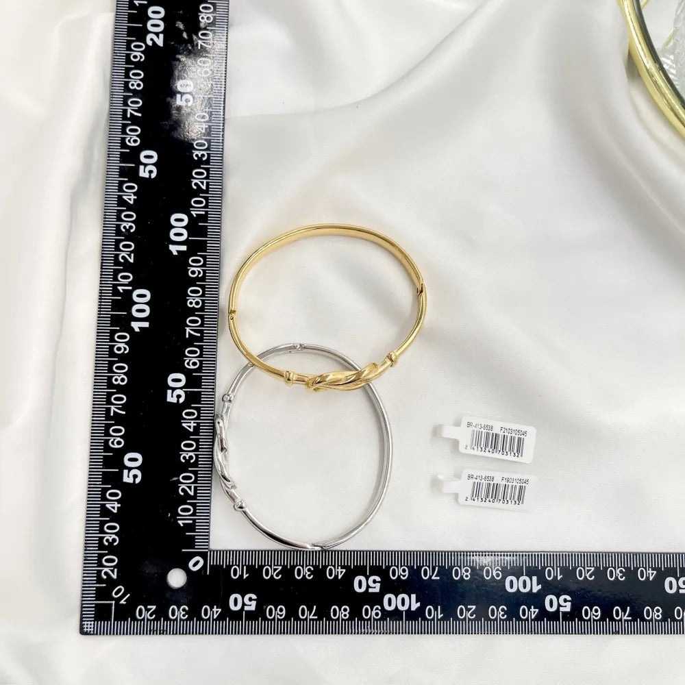 BAR-413-6538 Nodo -Bracciale Rigido in Acciaio