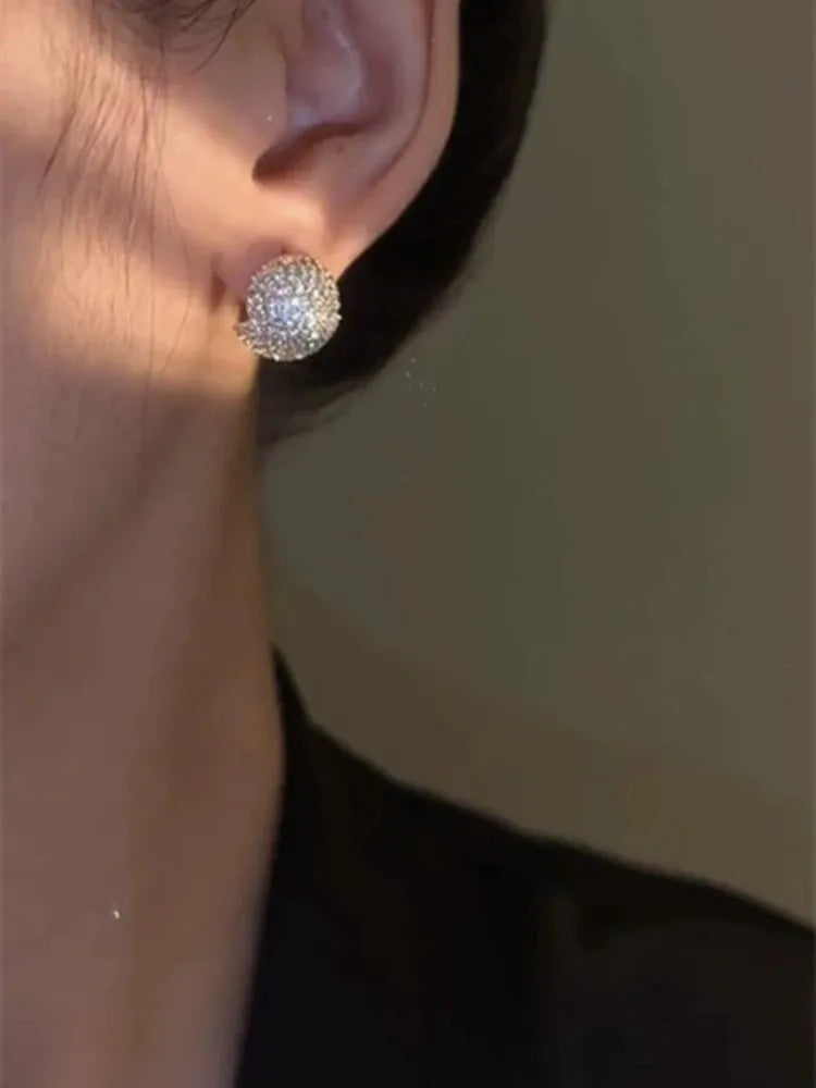 OMZ-520-L54 Tondo con Zirconia-Orecchini con Zirconia