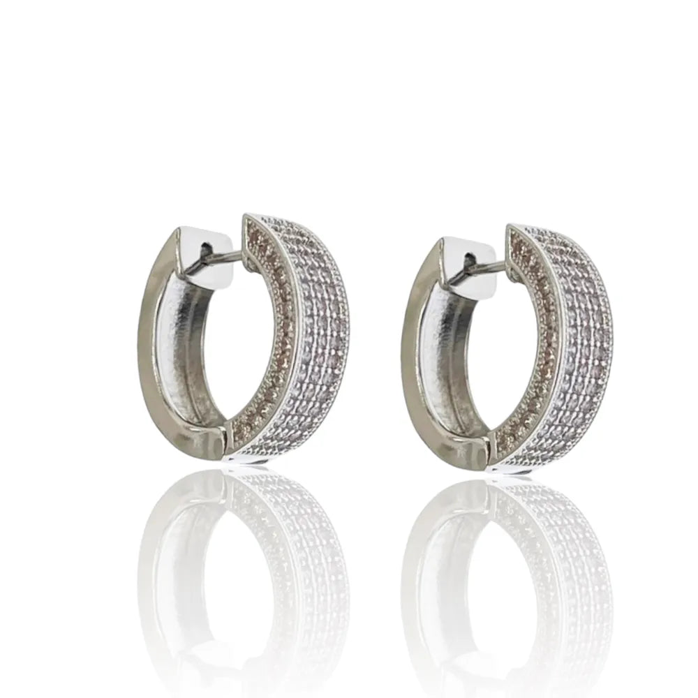 OMZ-103-AA2731E Cerchio con Zirconia-Orecchini con Zirconia