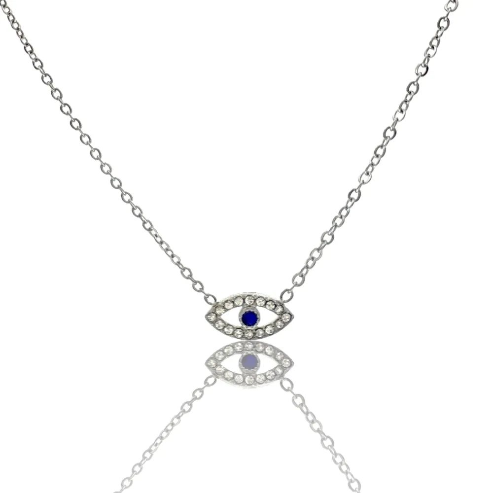 CAC-103-AA4555N Sole-Collana Corta in Acciaio