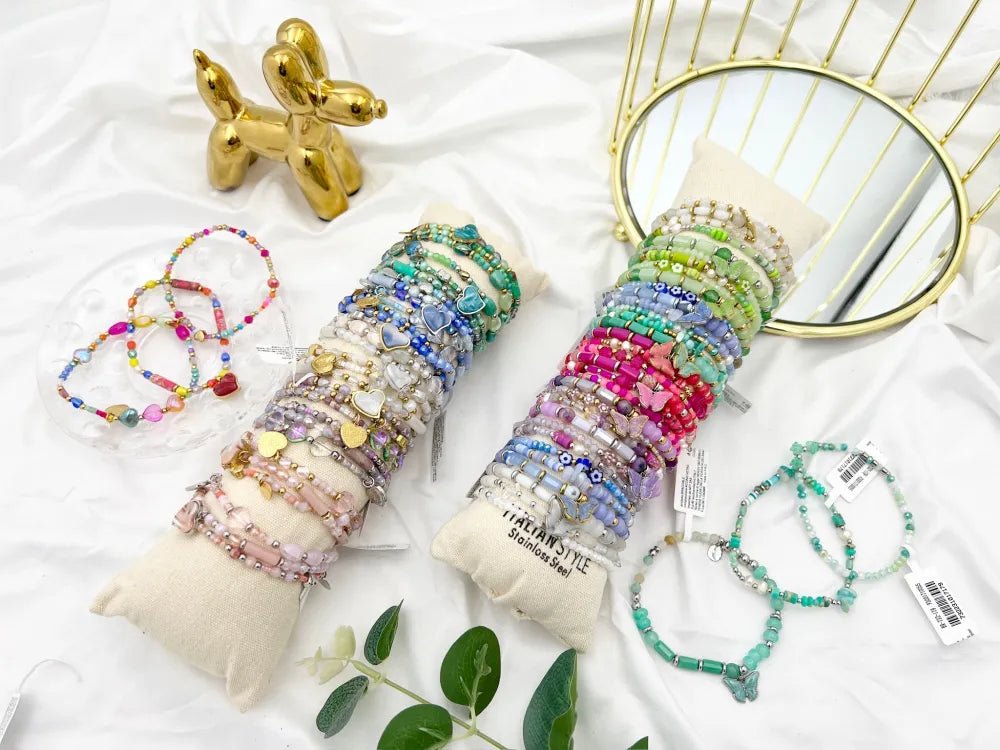 BPA-732-178 Set 3pz Bracciali Elastici in Acciaio