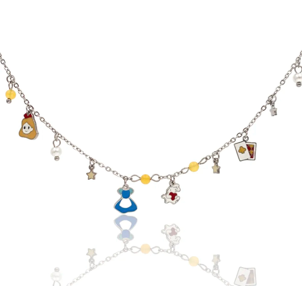 CAC-103-AA2798N Alice-Collana Corta in Acciaio