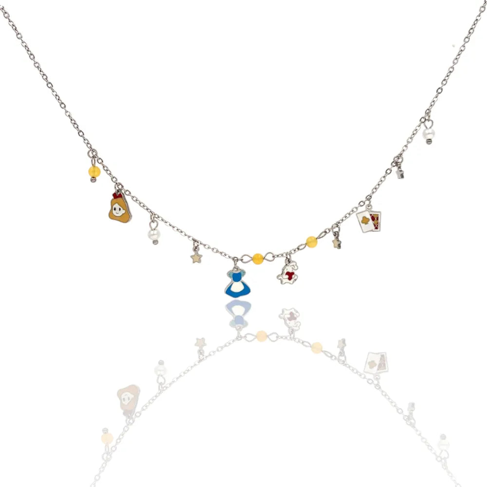 CAC-103-AA2798N Alice-Collana Corta in Acciaio