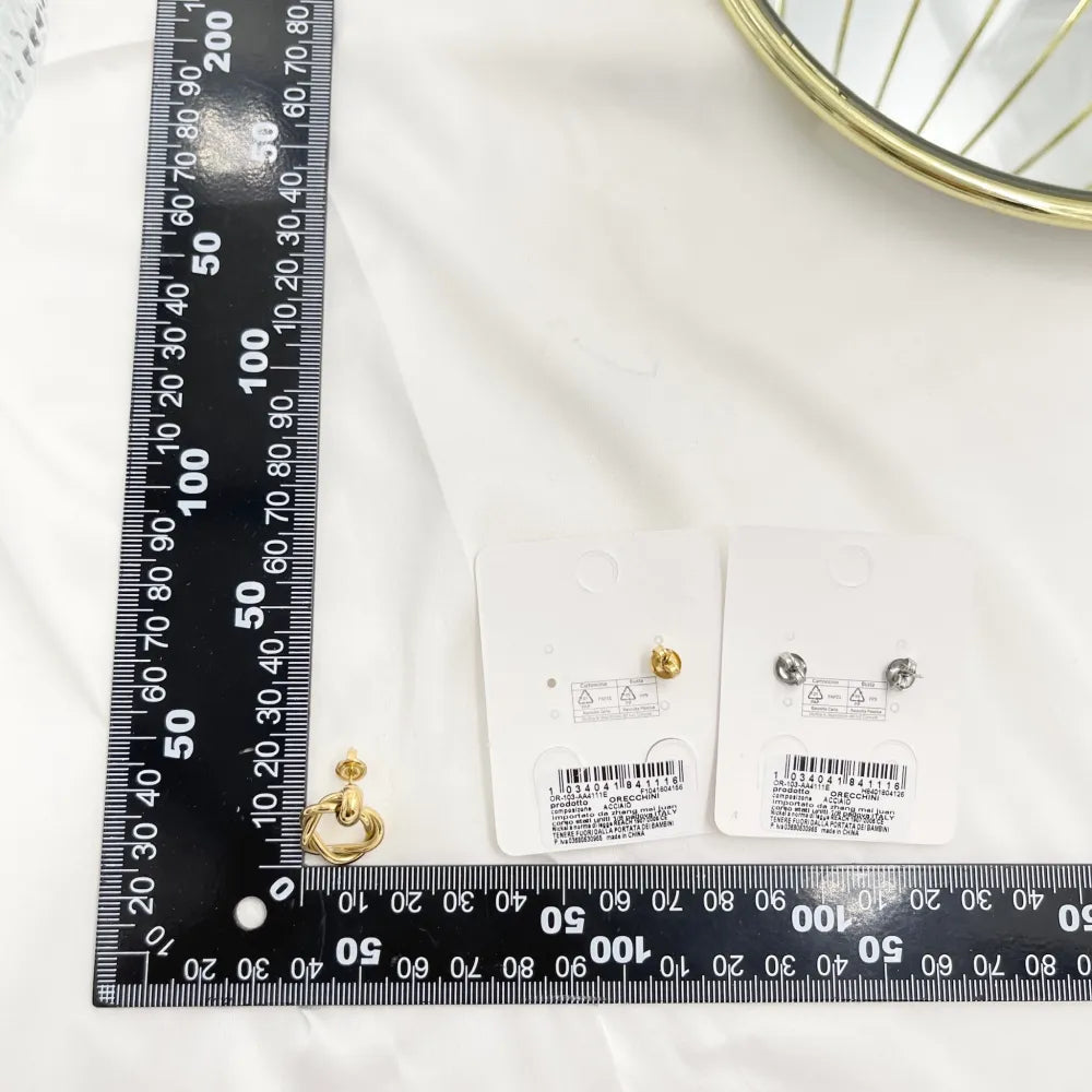 OAP-103-AA4111E Cerchio Intrecciato-Orecchini in Acciaio