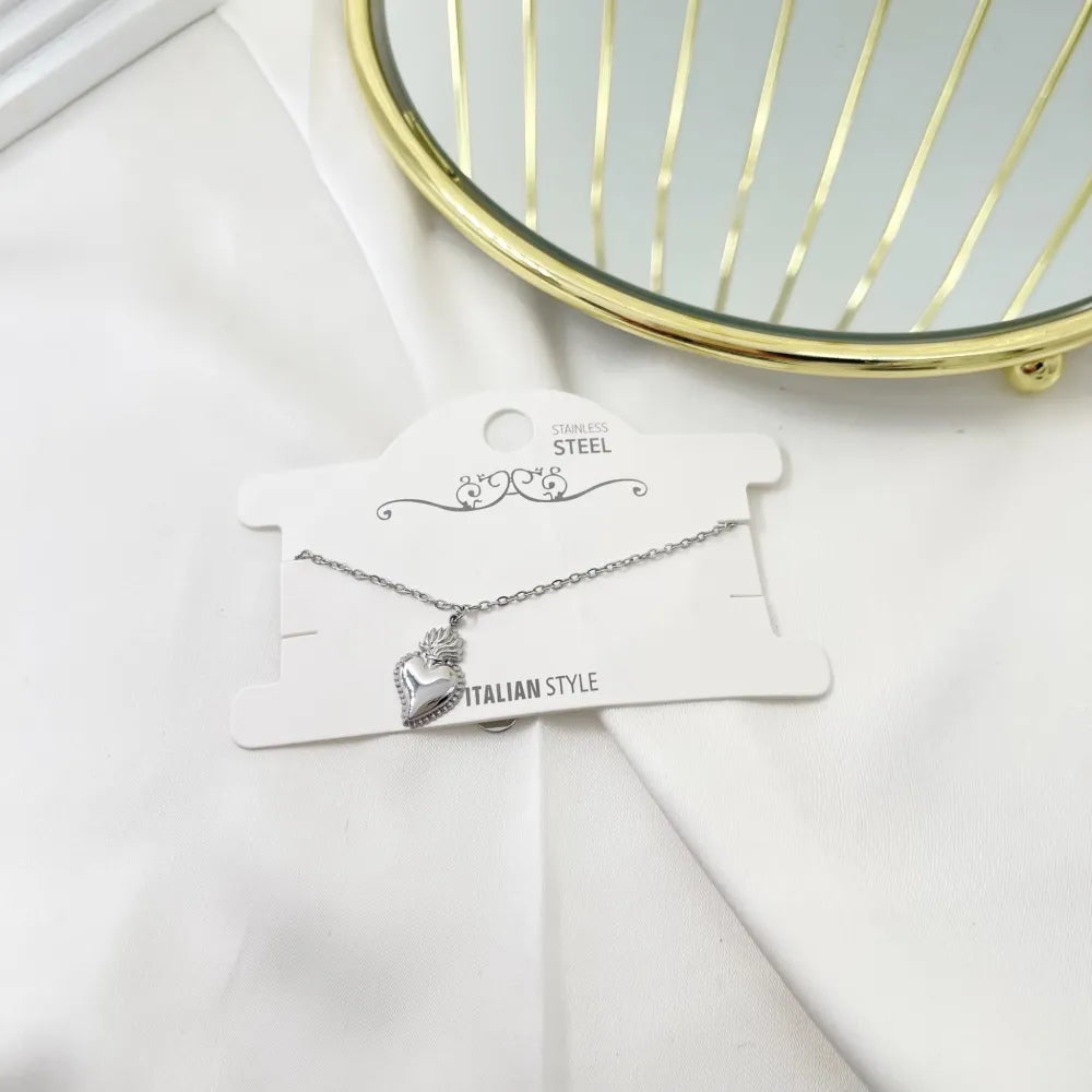 BAC-103-AA3491B Sacro Cuore-Bracciale in Acciaio con Chiusura