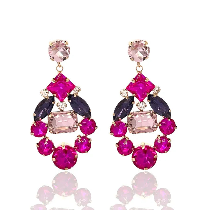 OMM-520-L36 Fantasia-Orecchini Moda Vetro