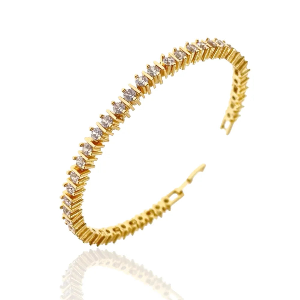 BMZ-103-AA2645B Tennis-Bracciale Tennis con Cubic Zirconia