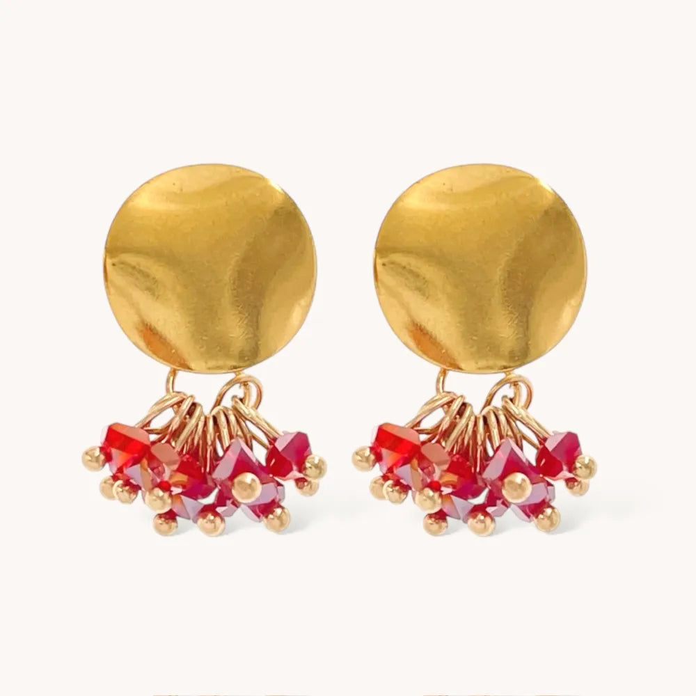 OMM-428-27 Tondo grappoli  -Orecchini Moda
