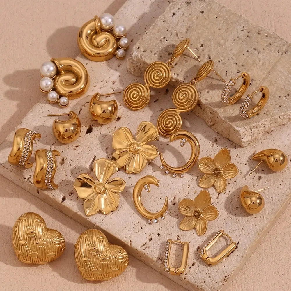 OAP-103-AA3342E Cerchio in Acciaio con Strass-Orecchini in Acciaio