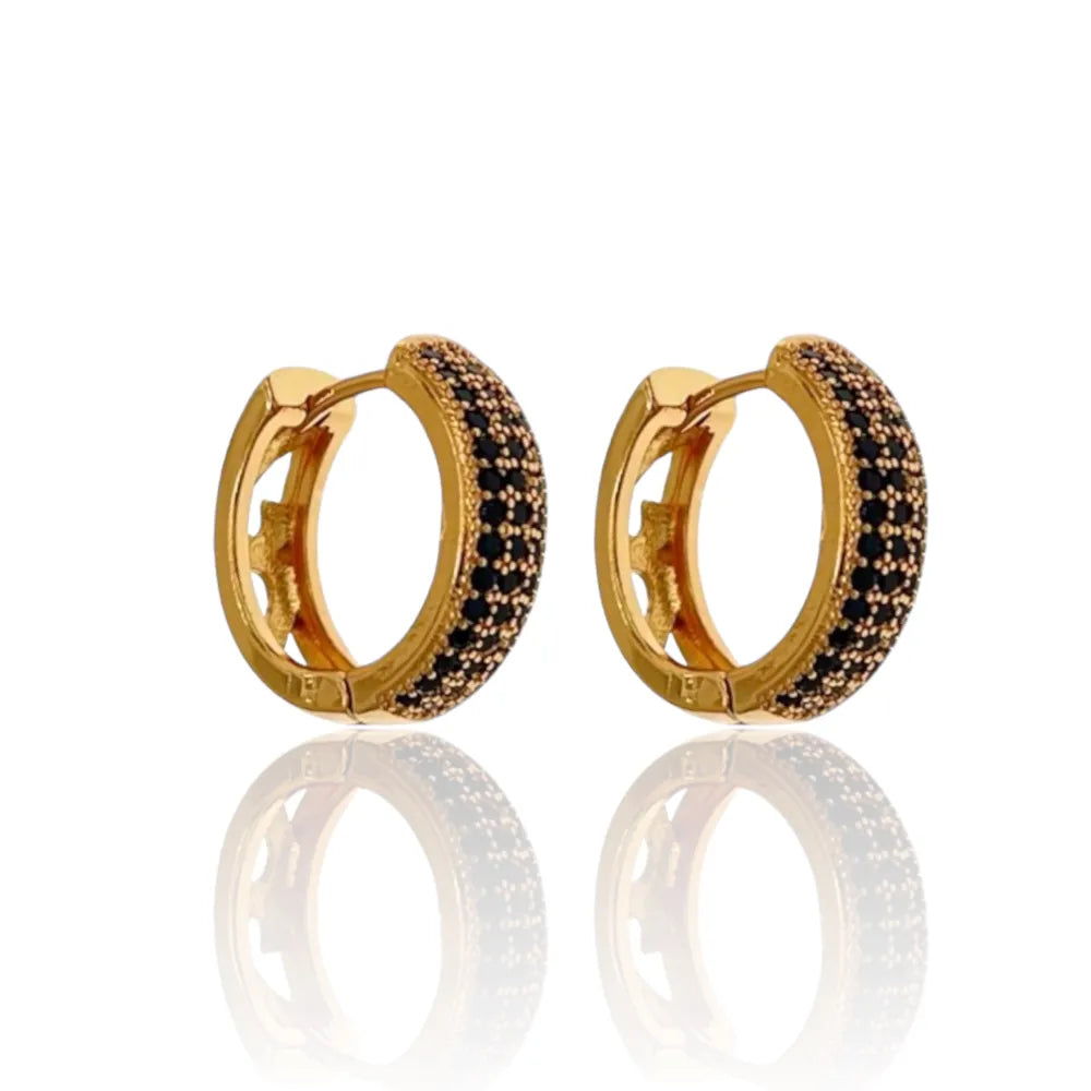 OMZ-103-AA2722E 13mm Cerchio con Zirconia Colorata-Orecchini con Zirconia
