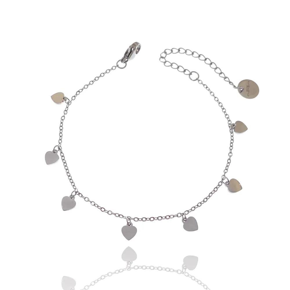 BAC-413-2845 Cuore Cuorecino-Bracciale in Acciaio con Chiusura