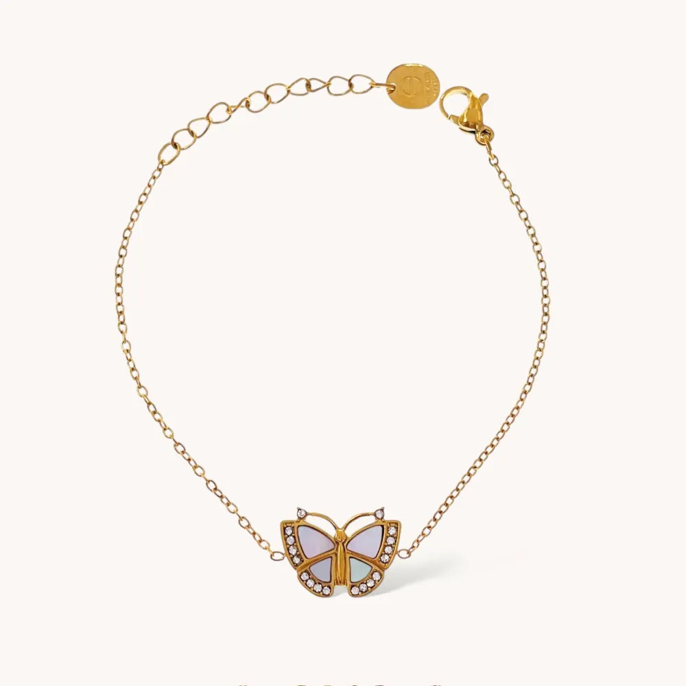 BAC-103-AA4178B Farfalla-Bracciale in Acciaio