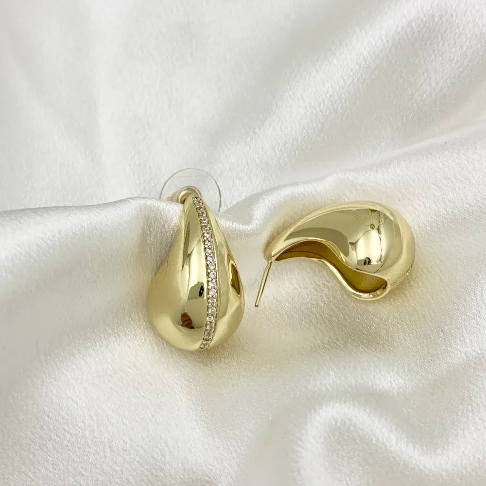 OMZ-520-L53 Goccia Grande-Orecchini con Zirconia