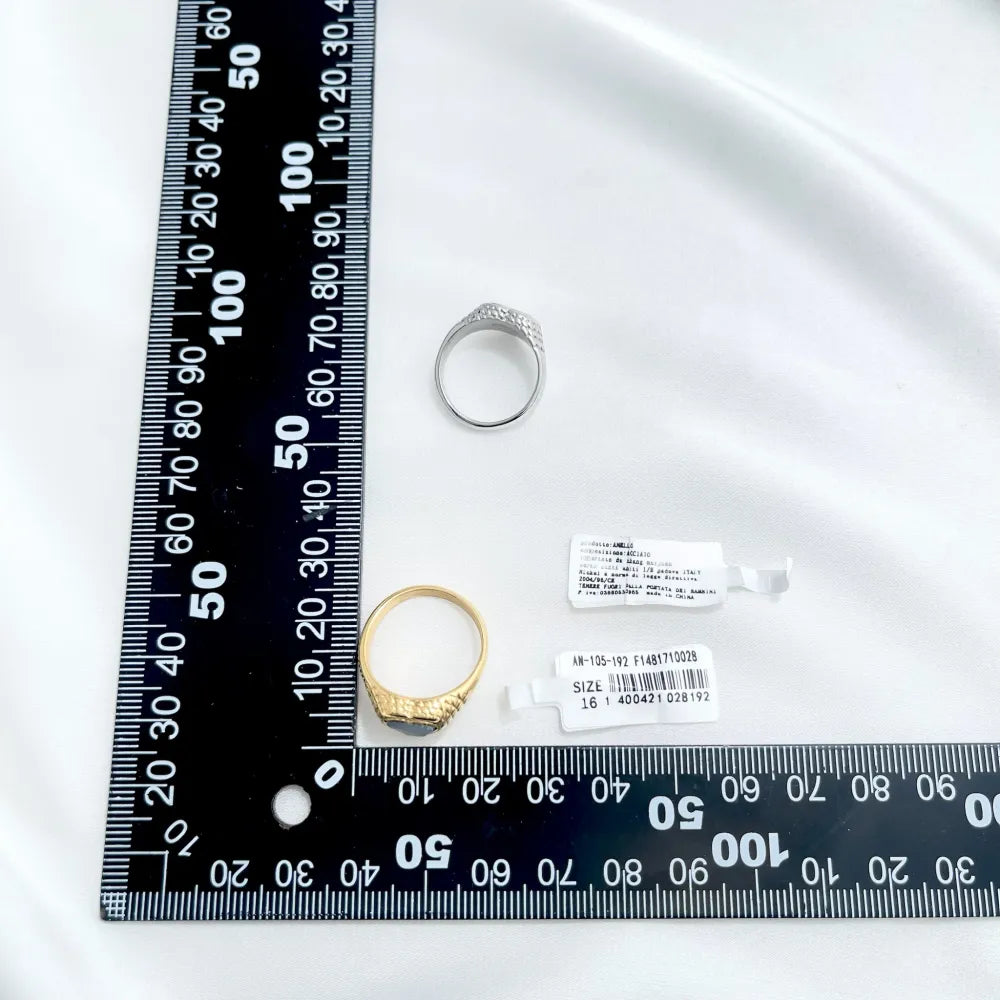 AAM-105-192 Cuore-Anello in Acciaio con Misura