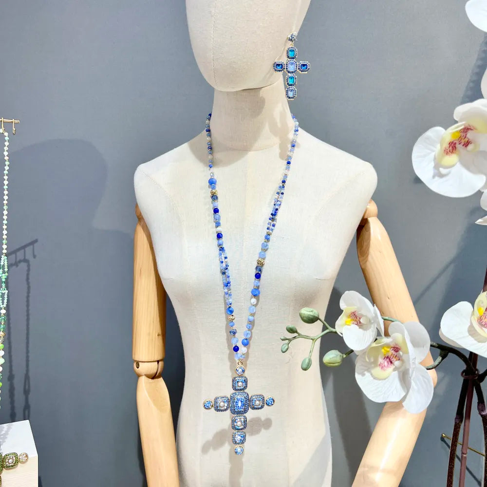 CML-732-216 Croce-Collana Lunga Moda