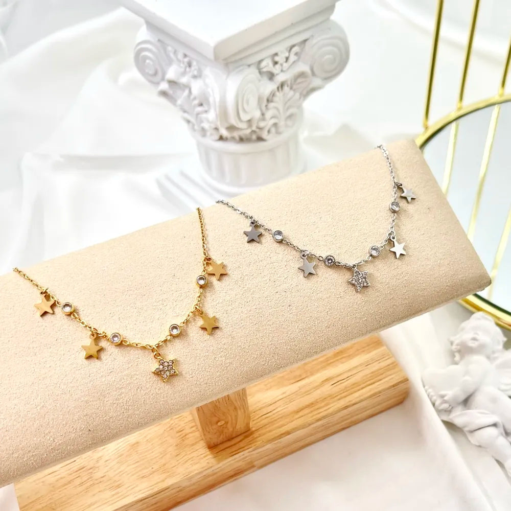BAC-103-AA3473B Stella-Bracciale in Acciaio con Chiusura