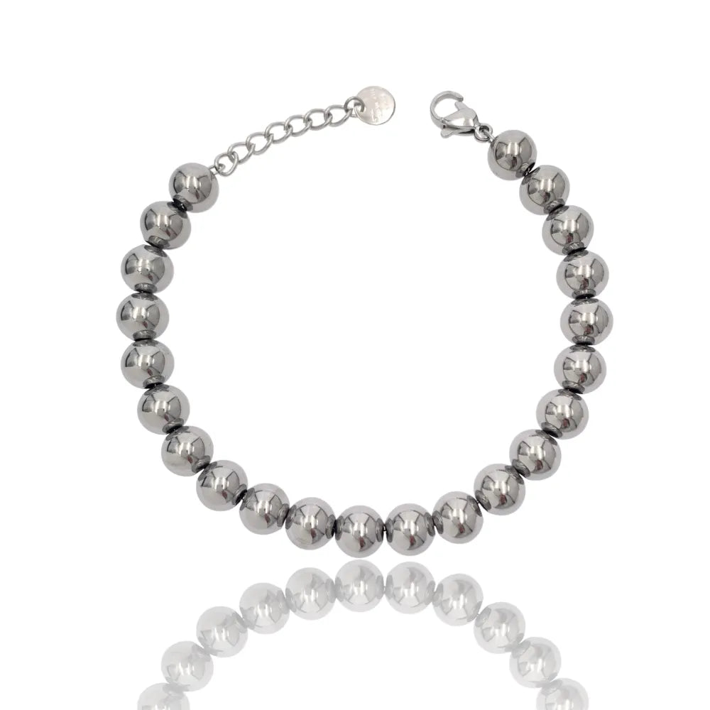 BAC-103-AA3992B 8mm Ball Pallina Vuota-Bracciale in Acciaio
