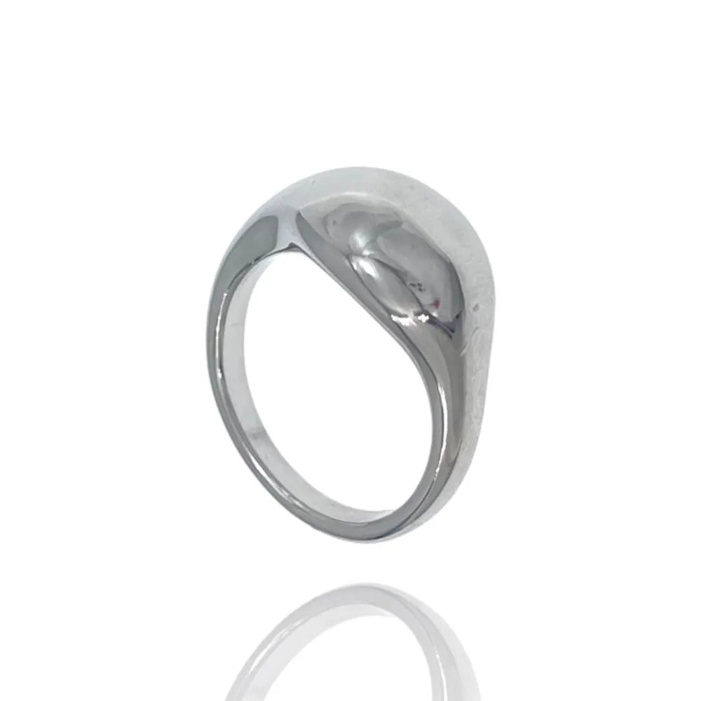 AAM-103-AA3524R Semplice-Anello con Misura in Acciaio