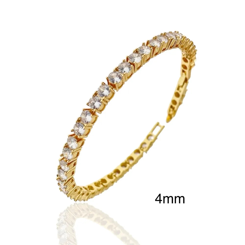 BMZ-103-AA2648B 4mm Tennis 4mm-Bracciale con Cubic Zirconia