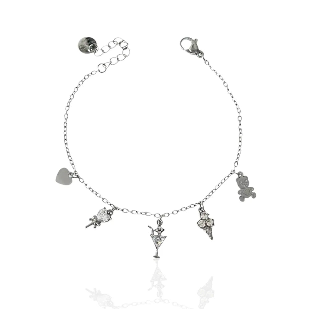 BAC-103-AA2754B Orsetto Gelato -Bracciale in Acciaio con Chiusura