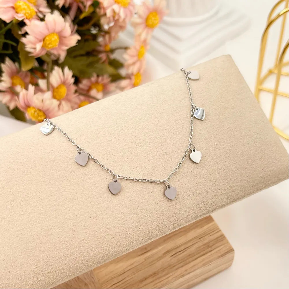 BAC-413-2845 Cuore Cuorecino-Bracciale in Acciaio con Chiusura