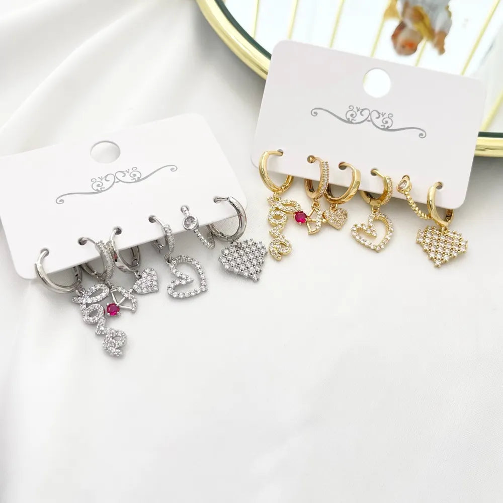 OPM-520-L40 Love Cuore-Set 6pz Orecchini