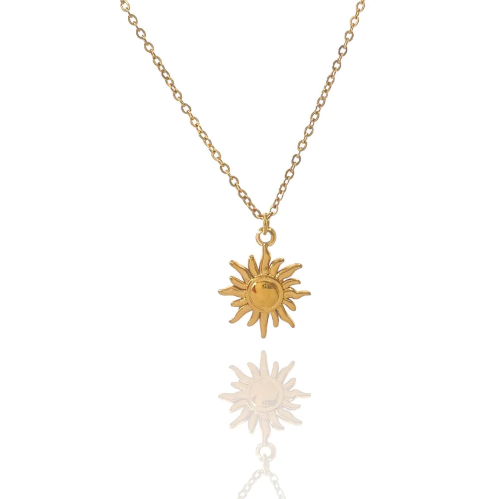 CAC-103-AA3979N Sole-Collana Corta in Acciaio