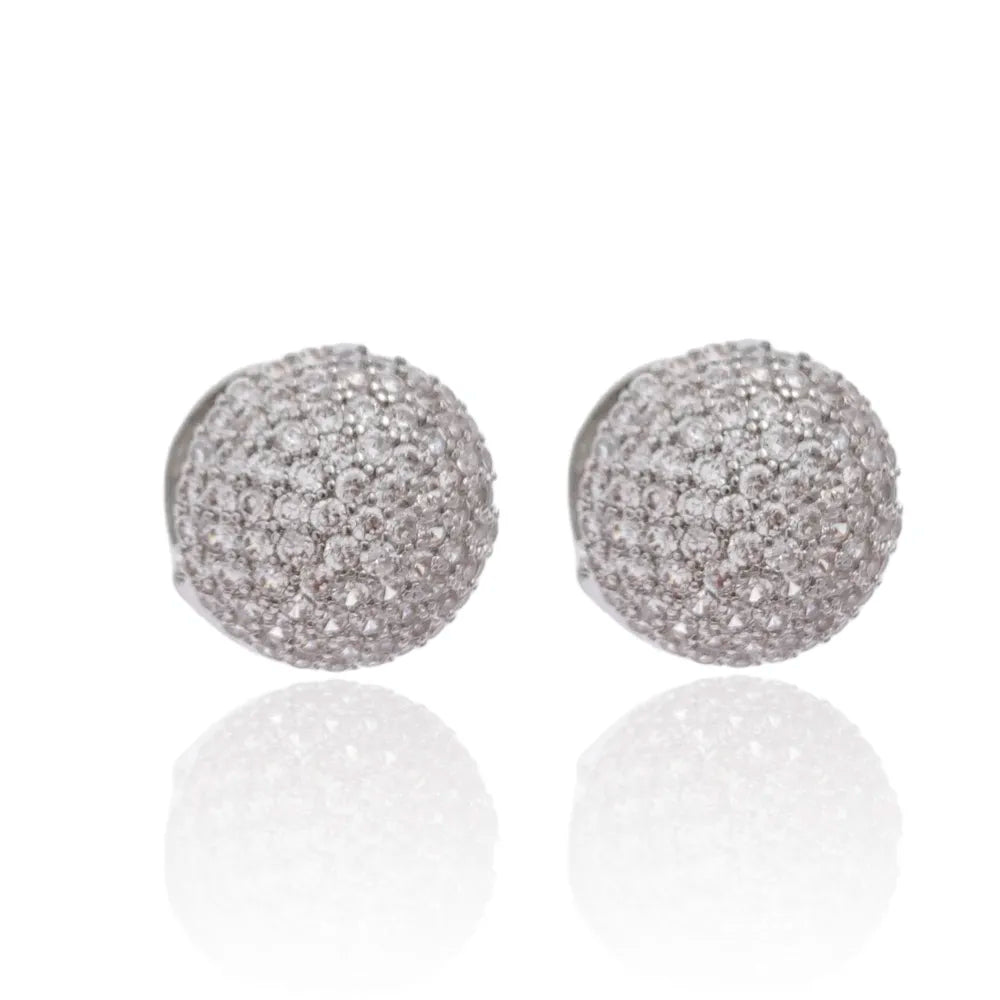 OMZ-520-L54 Tondo con Zirconia-Orecchini con Zirconia