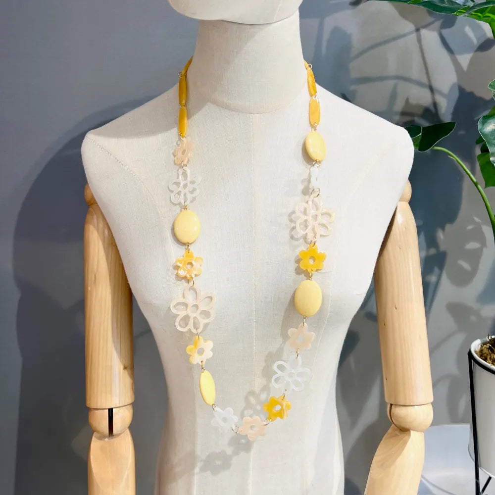 CML-YXL-16496 Fiore -Collana Lunga in Resina