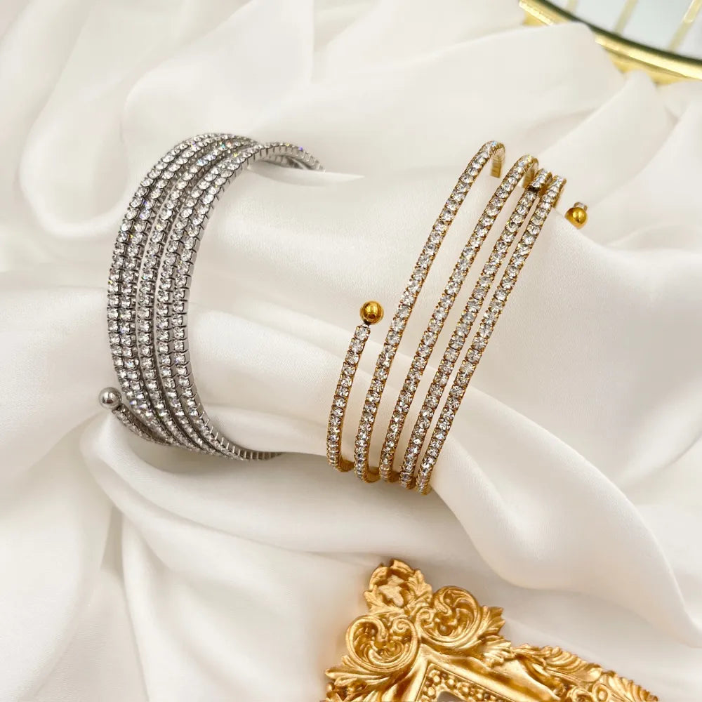 BAR-103-AA3372B Tennis-Bracciale Rigido in Acciaio