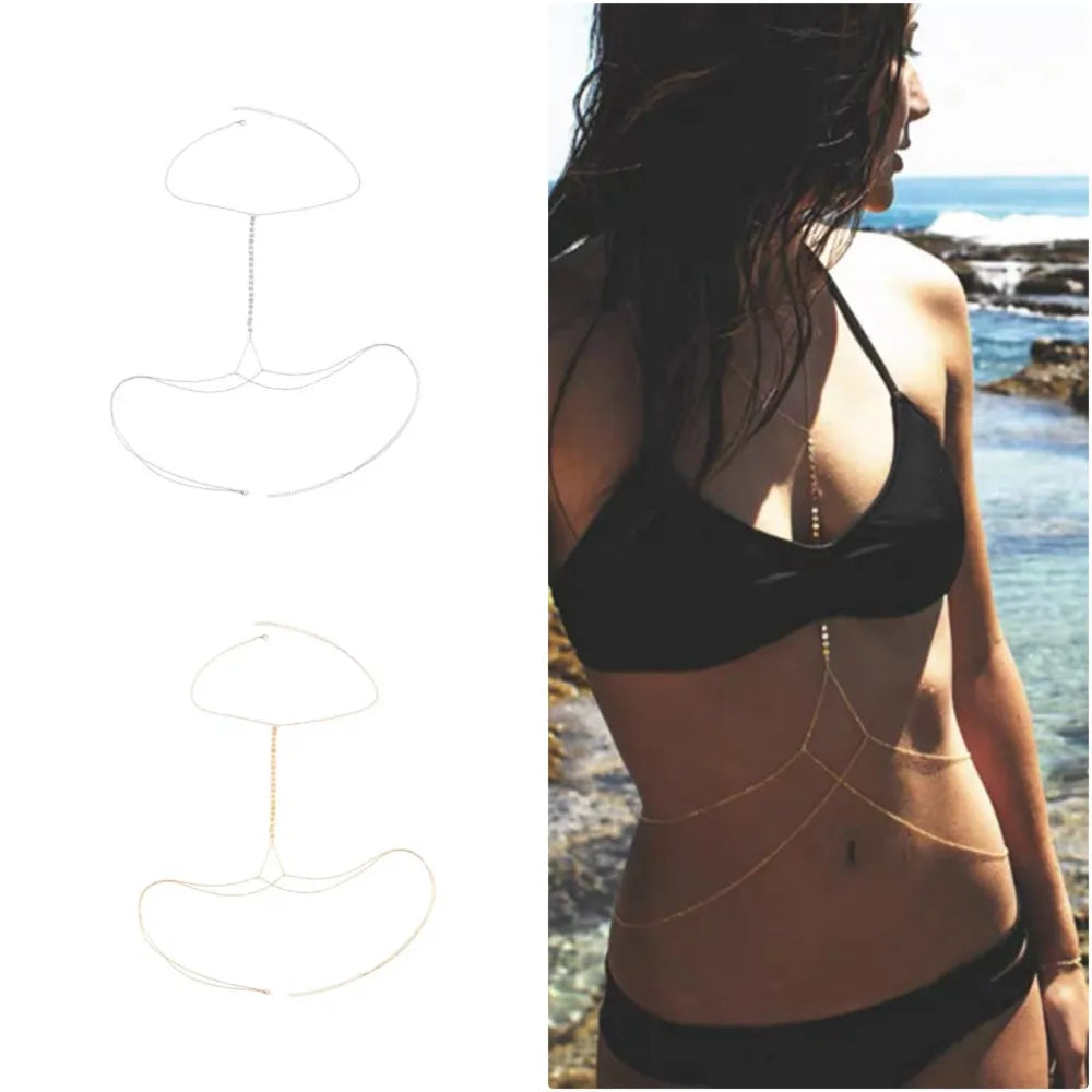 CAC-413-021 Semplice Pallina-Catena da Corpo/Bikini in Acciaio