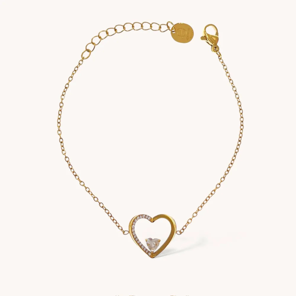 BAC-103-AA4195B Cuore-Bracciale in Acciaio