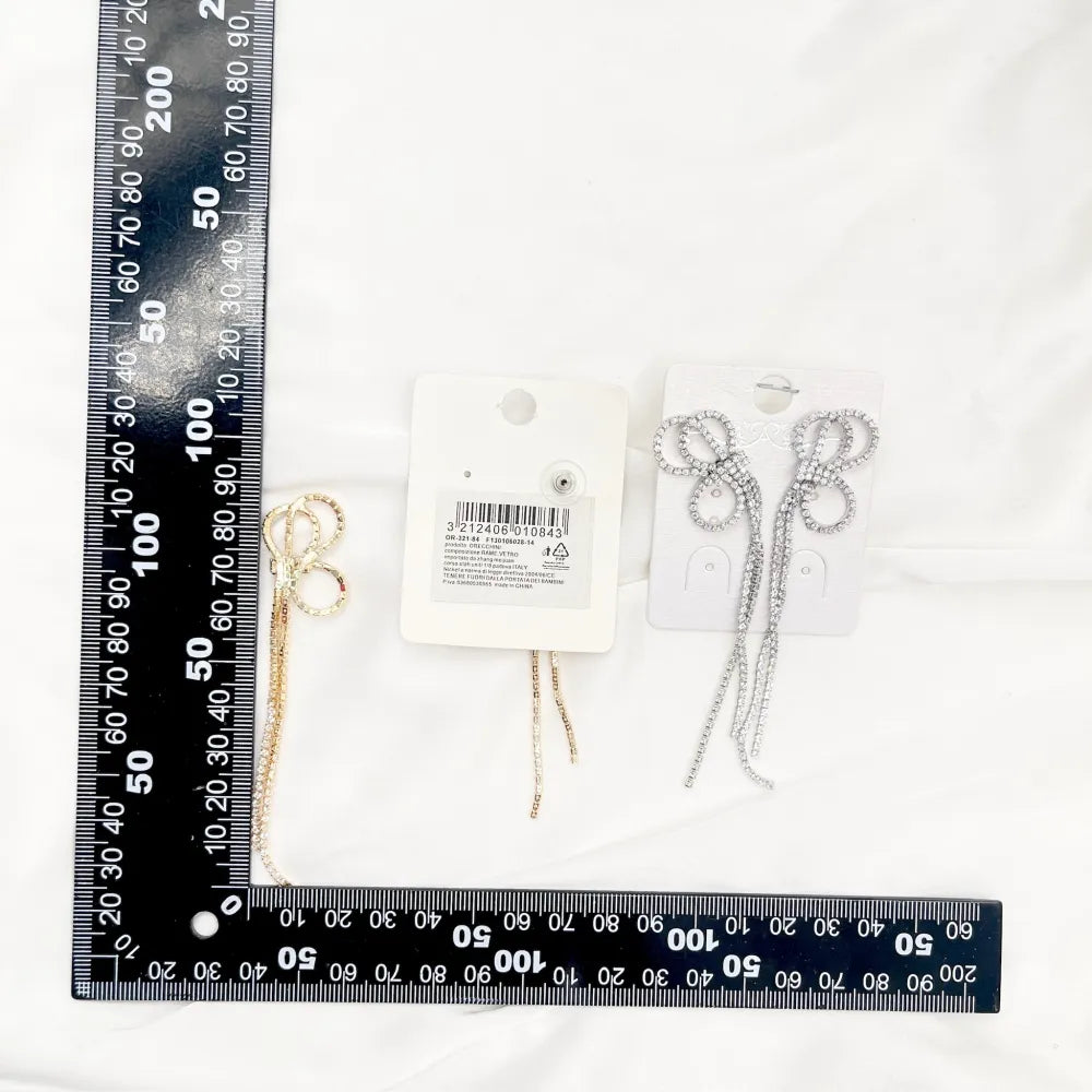 OMM-321-84 Napine con Strass-Orecchini Moda Vetro
