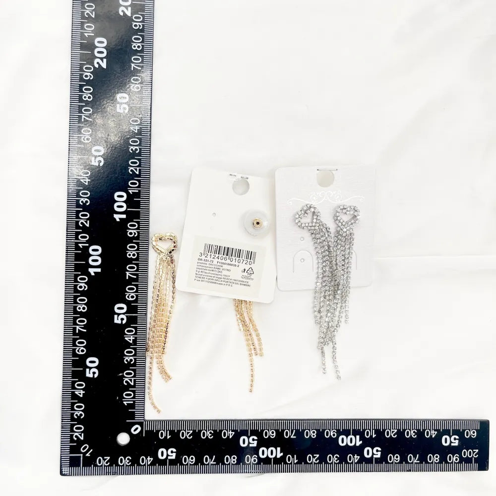 OMM-321-72 Napine con Strass-Orecchini Moda Vetro